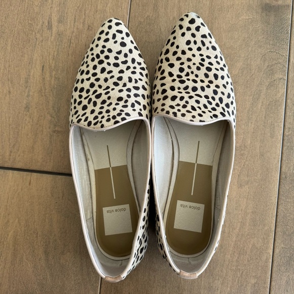 Dolce Vita 8.5 spotted animal print loafers flats with pointed toe - Picture 7 of 8